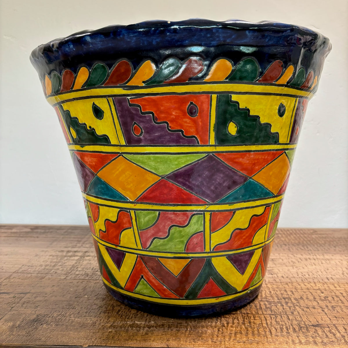 Hand-made and Hand-Painted Talavera Pot For Sale From Mexico