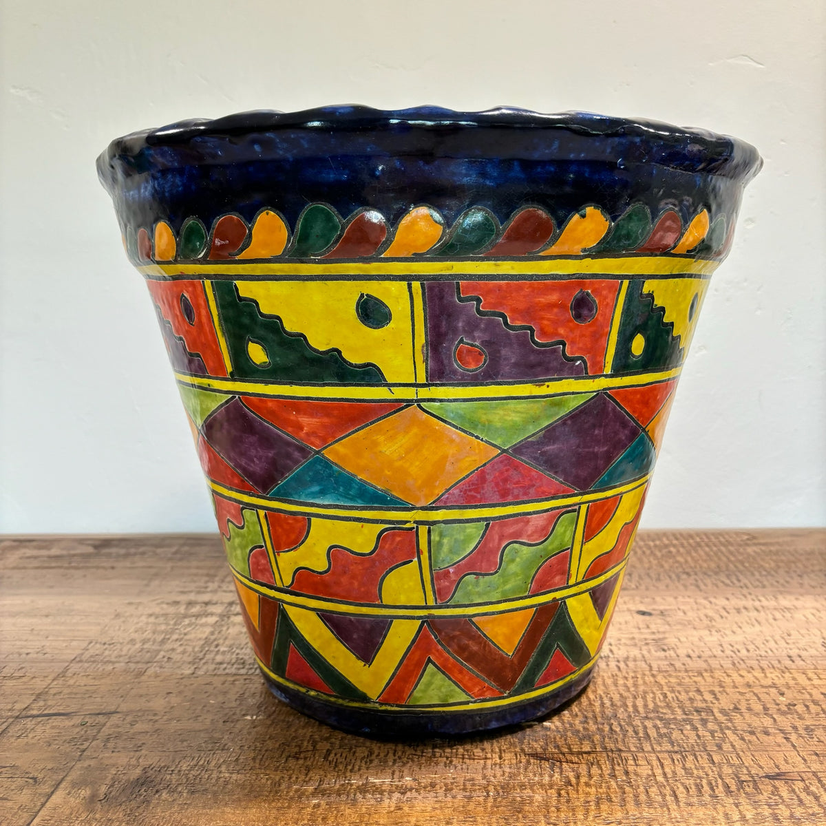 Hand-made and Hand-Painted Talavera Pot For Sale From Mexico