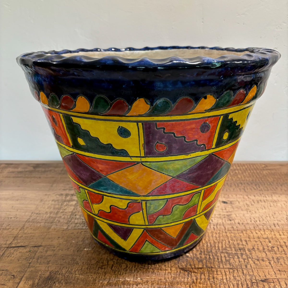 Hand-made and Hand-Painted Talavera Pot For Sale From Mexico