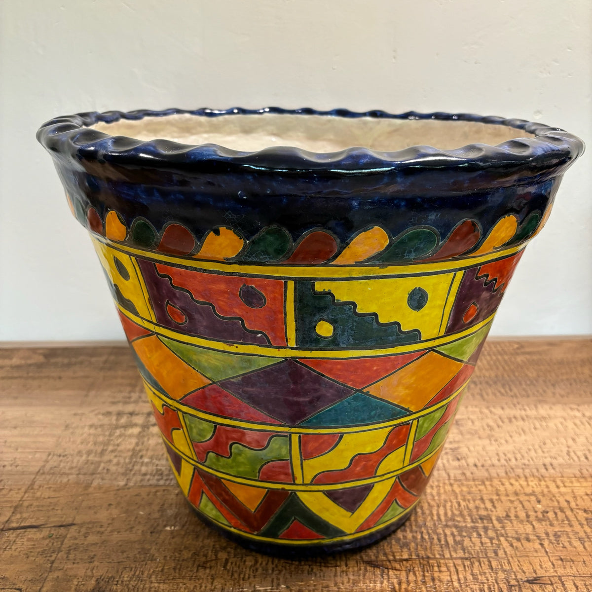 Hand-made and Hand-Painted Talavera Pot For Sale From Mexico