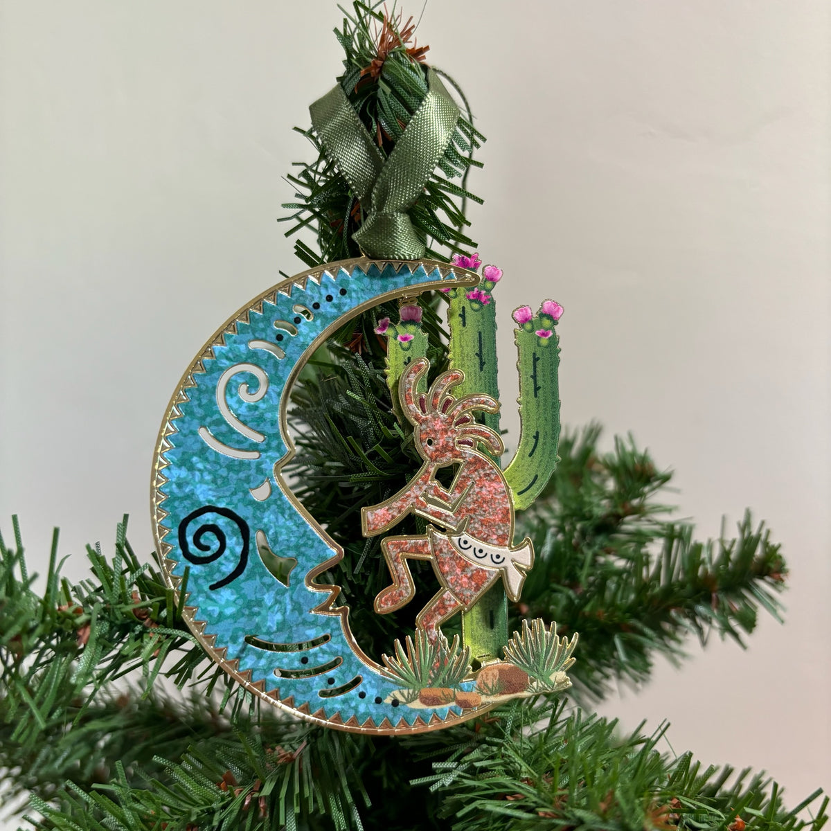 Kokopelli Holiday Ornament For Sale Online on a Christmas Tree