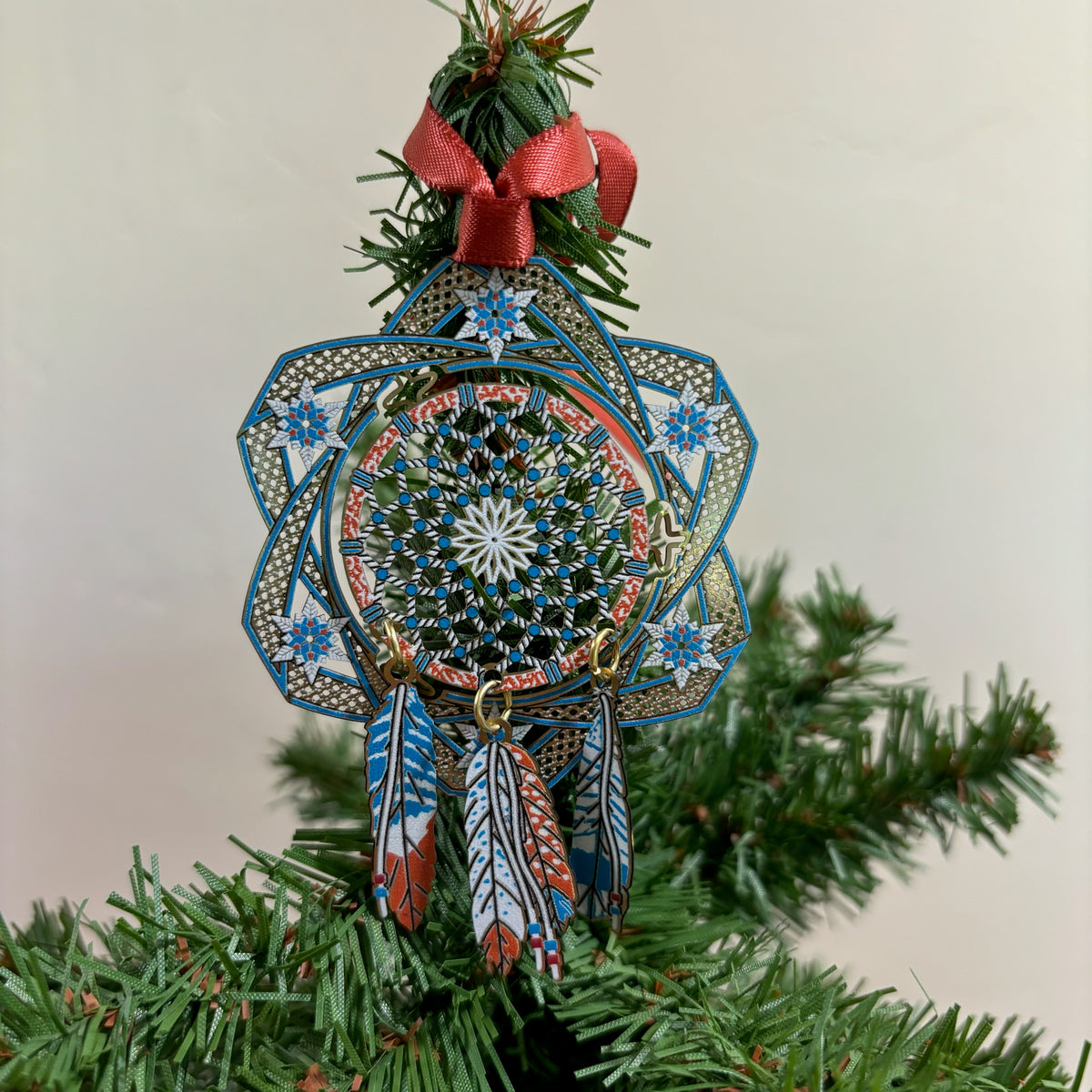 Dream Catcher Holiday Ornament For Sale Online on a Christmas Tree