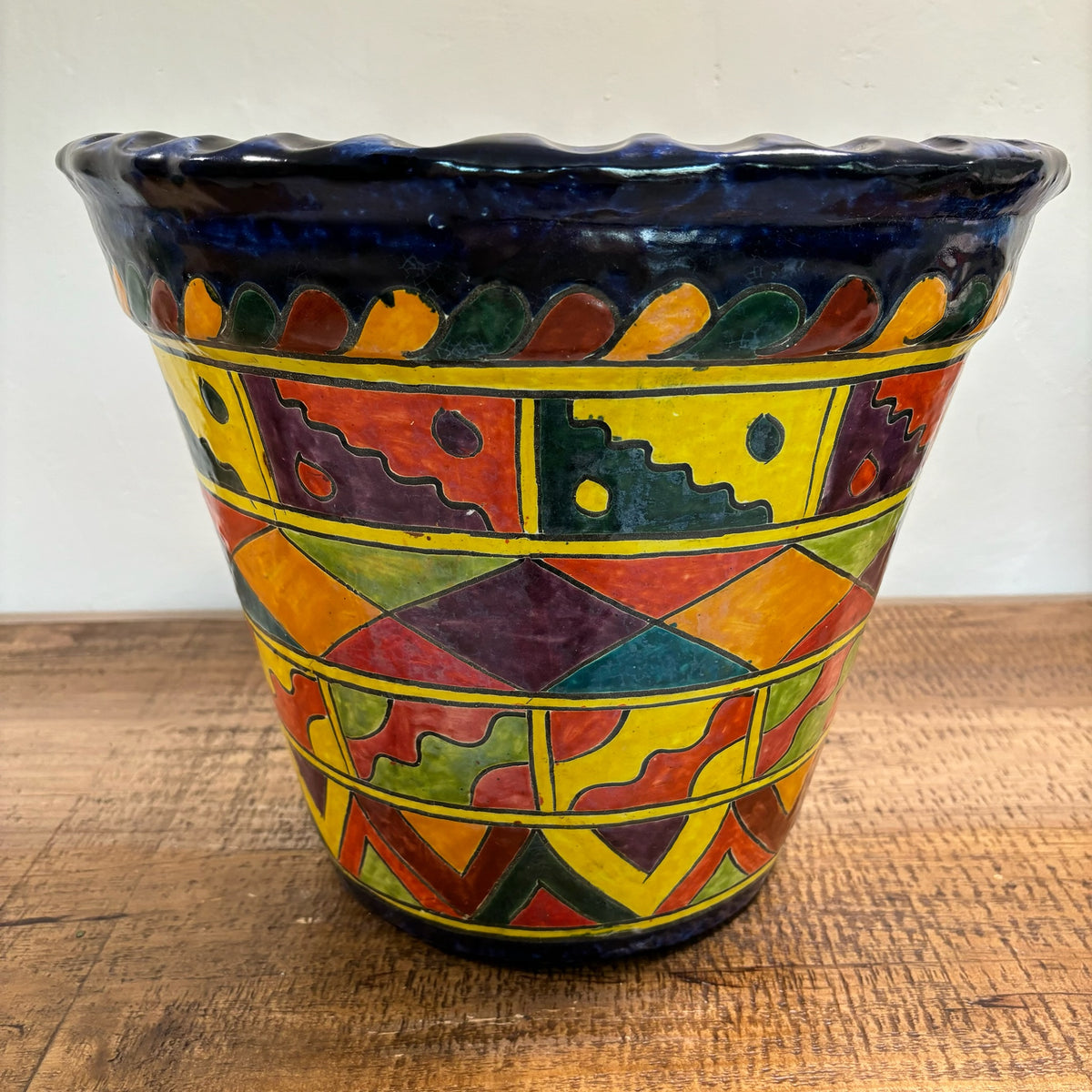 Hand-made and Hand-Painted Talavera Pot For Sale From Mexico